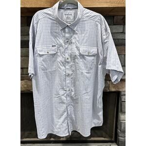 Men’s PONCHO Plaid Regular Fit Magnetic Pockets Short Sleeve Shirt 3XL *B5